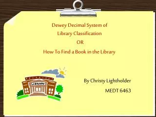 How To Find a Book in the Library