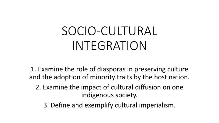 socio cultural integration
