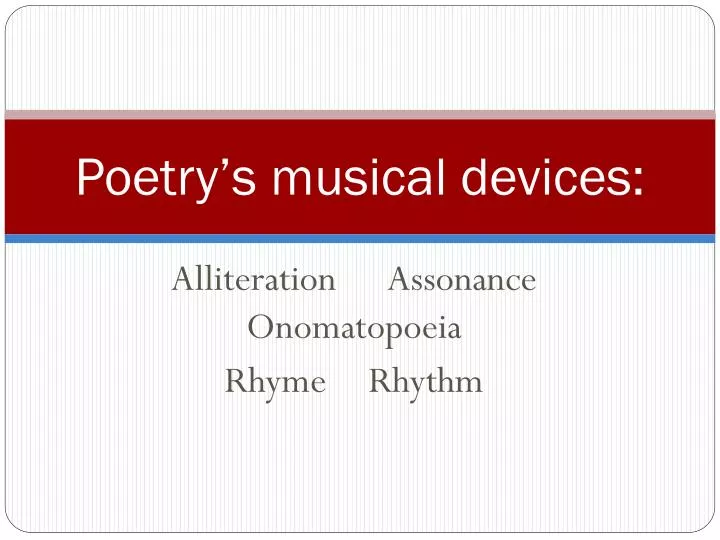 poetry s musical devices
