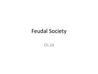feudal society