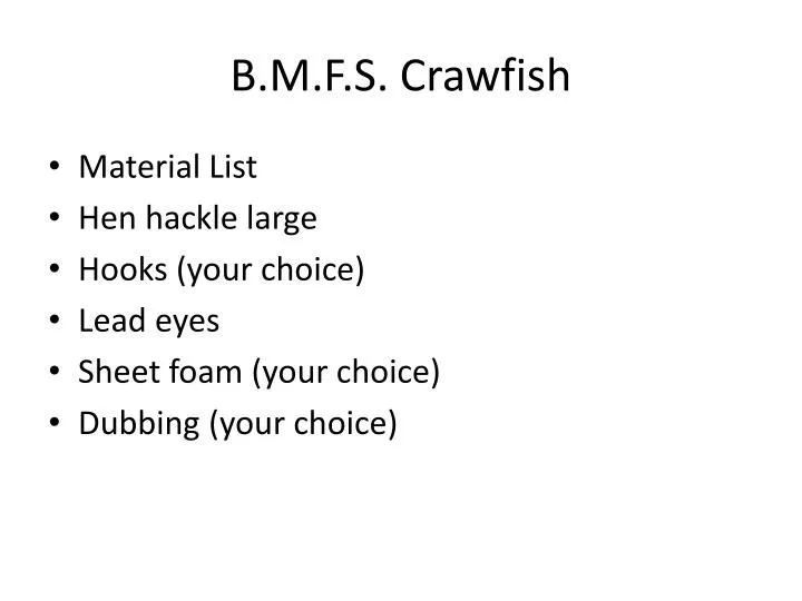 b m f s crawfish