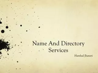 Name And Directory Services