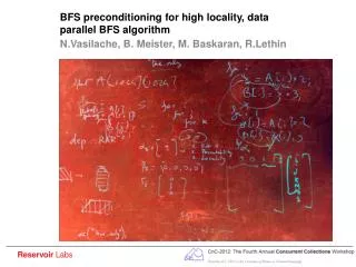BFS preconditioning for high locality, data parallel BFS algorithm
