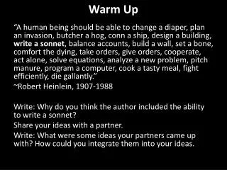 warm up
