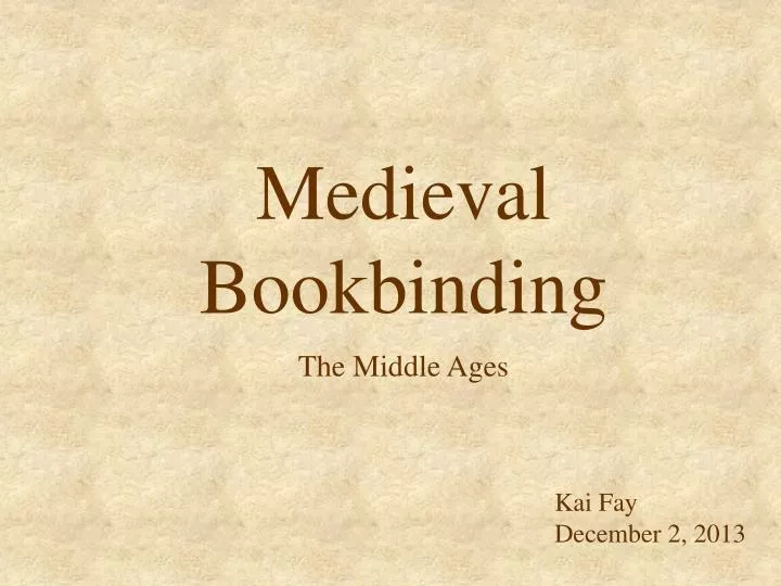 medieval bookbinding the middle ages
