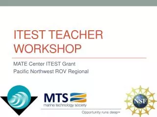 ITEST Teacher Workshop