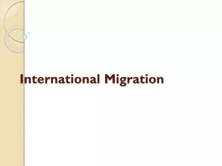 international migration