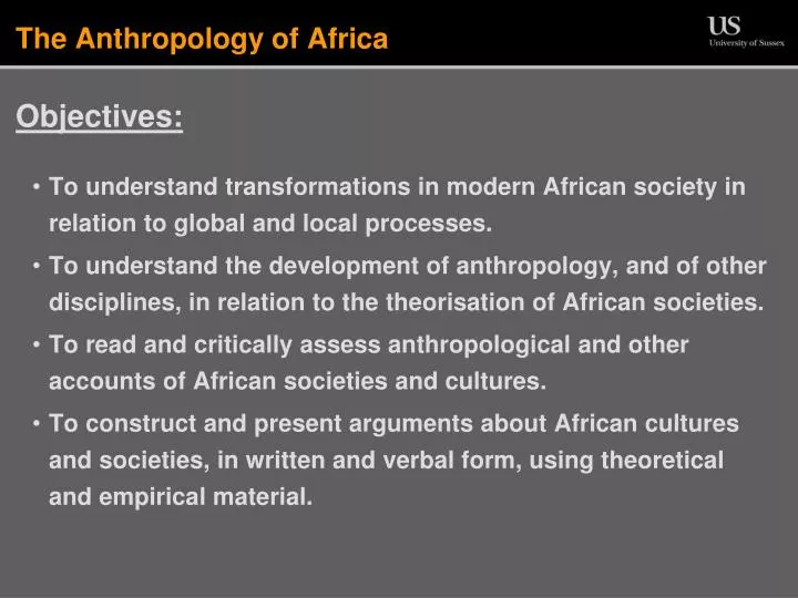 the anthropology of africa