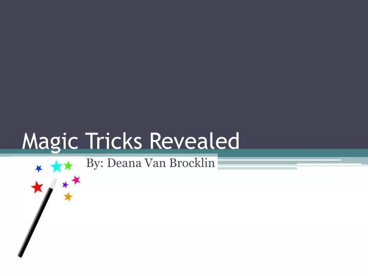 magic tricks revealed