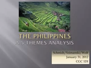 The Philippines A 5-themes Analysis