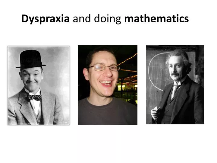 dyspraxia and doing mathematics