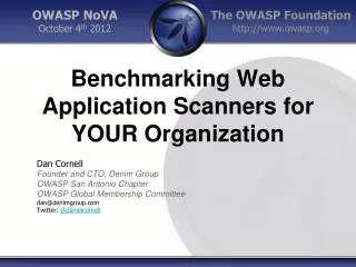 Benchmarking Web Application Scanners for YOUR Organization