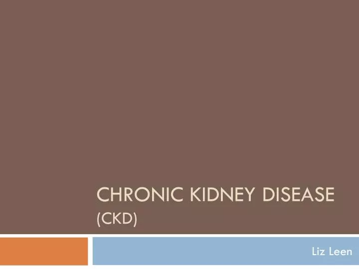 chronic kidney disease ckd