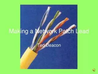 Making a Network Patch Lead