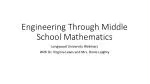 Engineering Through Middle School Mathematics - slide 1