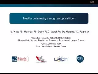 Mueller polarimetry through an optical fiber