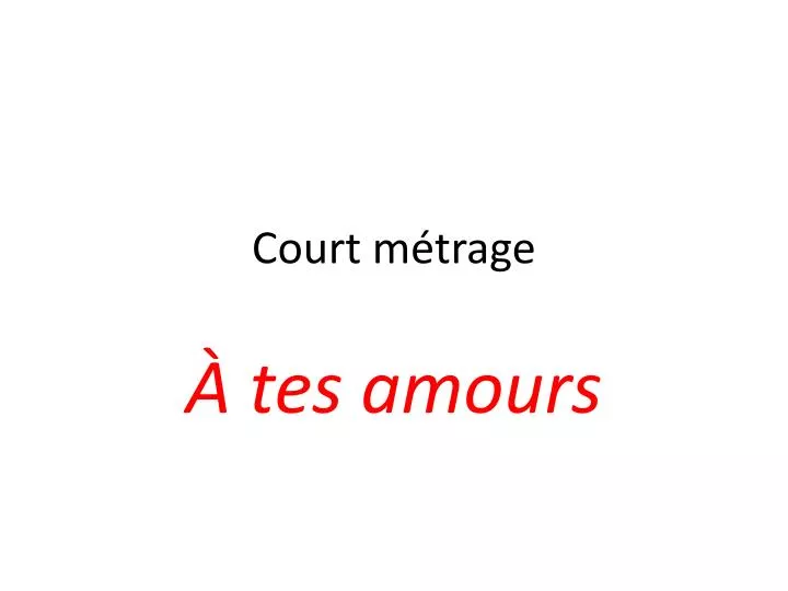 court m trage