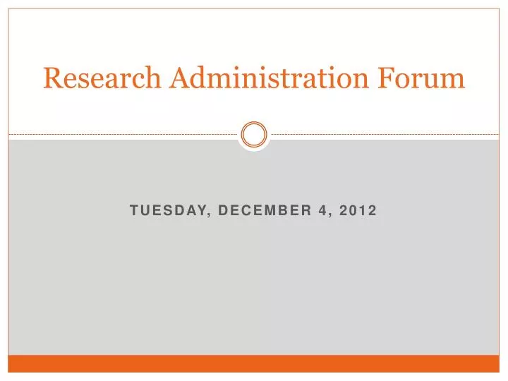 research administration forum