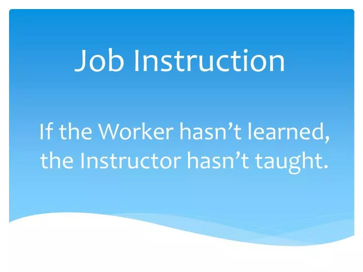 job instruction