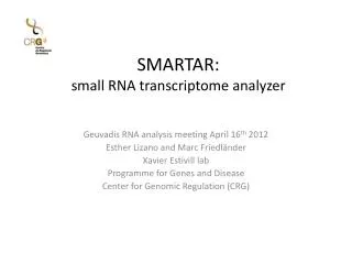SMARTAR: small RNA transcriptome analyzer