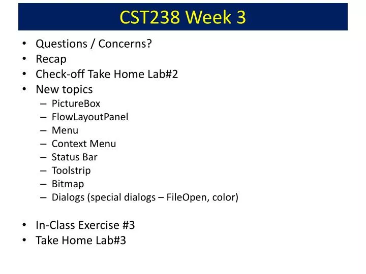 cst238 week 3