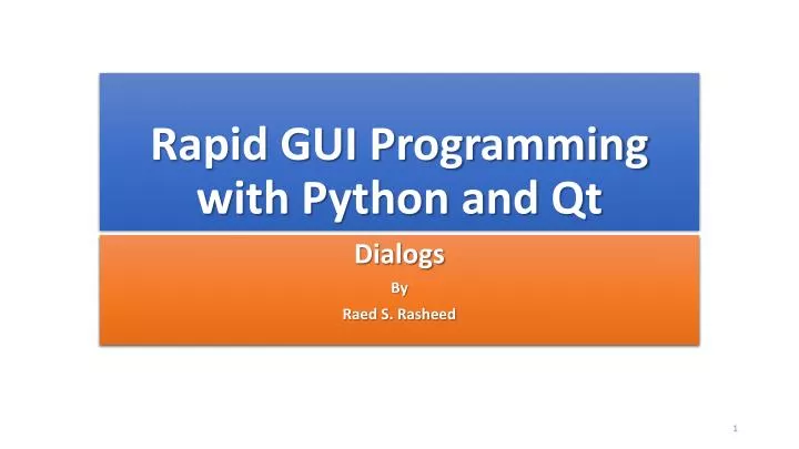 rapid gui programming with python and qt