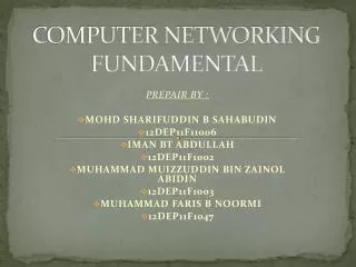 COMPUTER NETWORKING FUNDAMENTAL