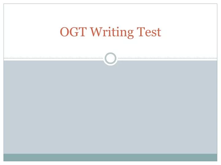 ogt writing test