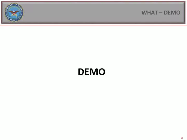 what demo