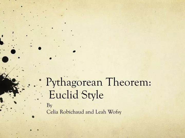pythagorean theorem euclid style