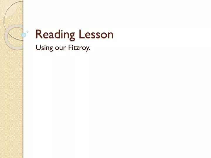 reading lesson
