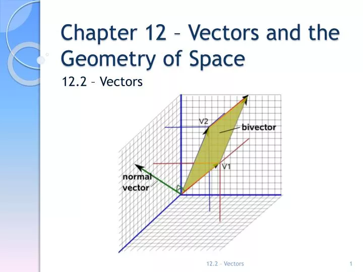 chapter 12 vectors and the geometry of space