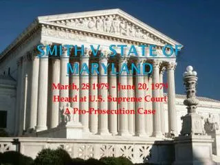 Smith v. State of Maryland