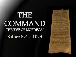 THE COMMAND THE RISE OF MORDECAI