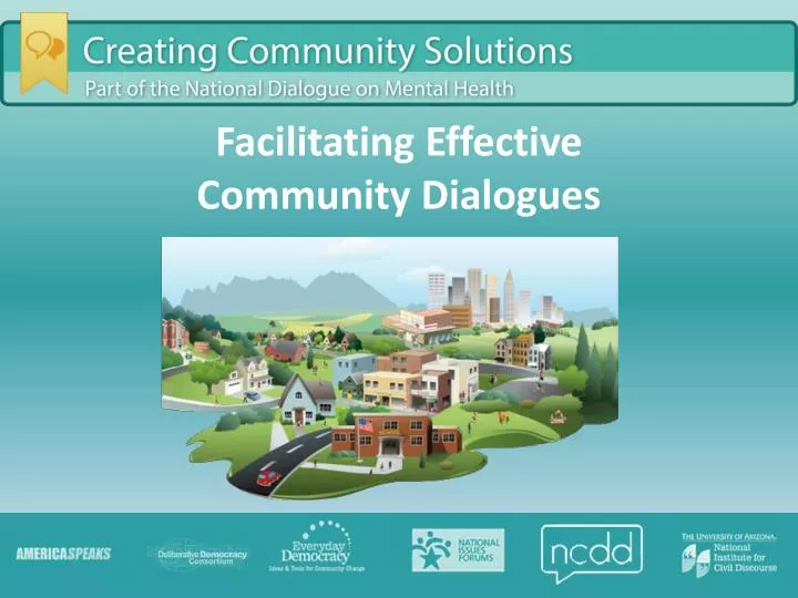 facilitating effective community dialogues