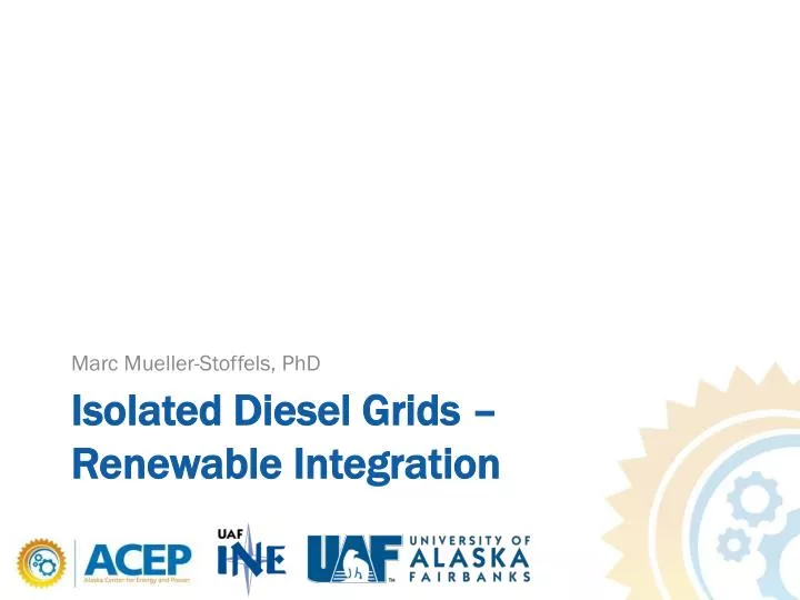 isolated diesel grids renewable integration