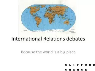 international relations debates