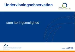 undervisnings o bservation