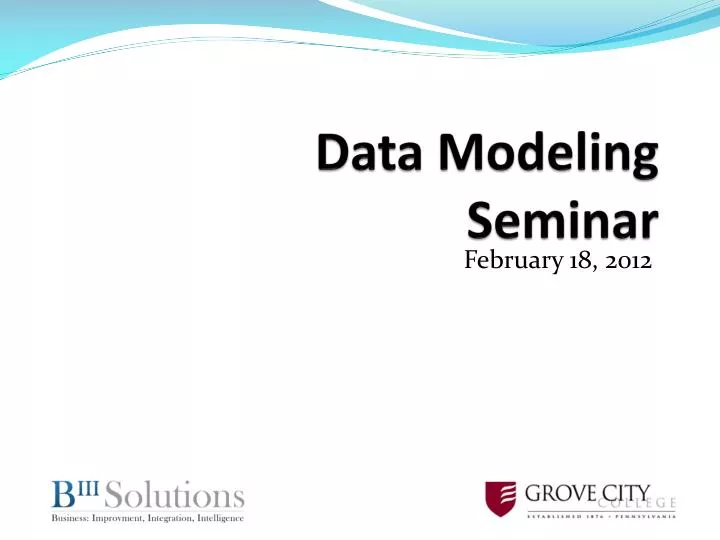 data modeling seminar