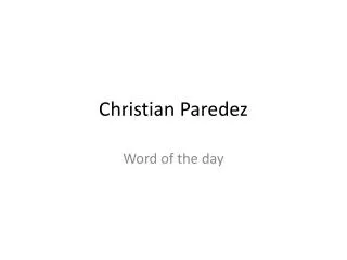 Christian P aredez