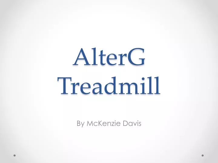 alterg treadmill