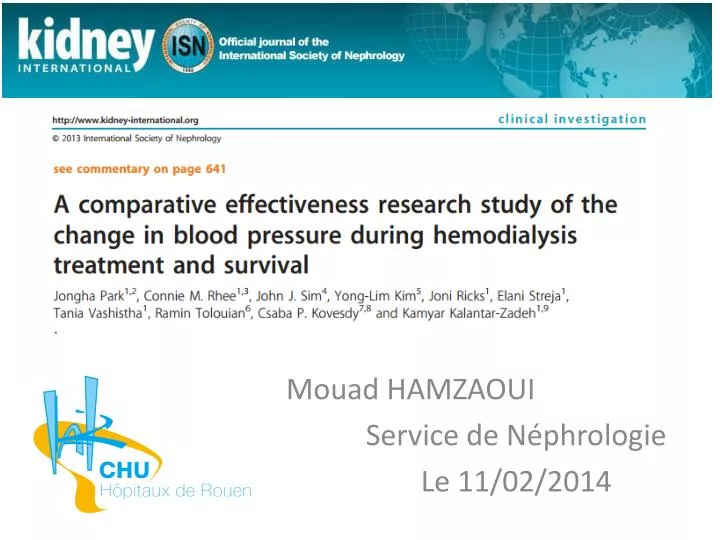 mouad hamzaoui service de n phrologie le 11 02 2014