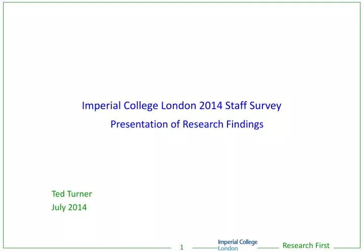 imperial college london 2014 staff survey