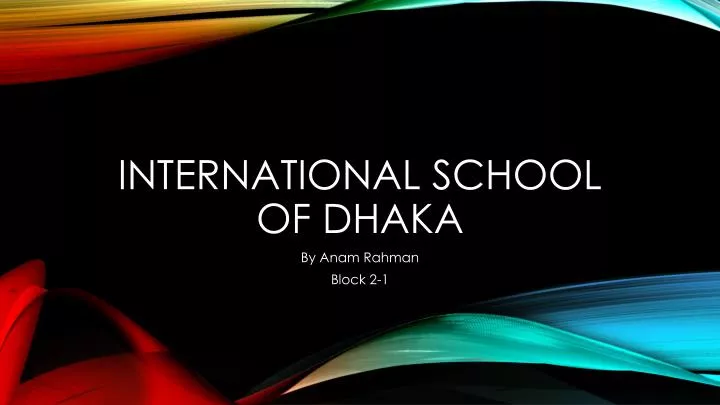 international school of dhaka