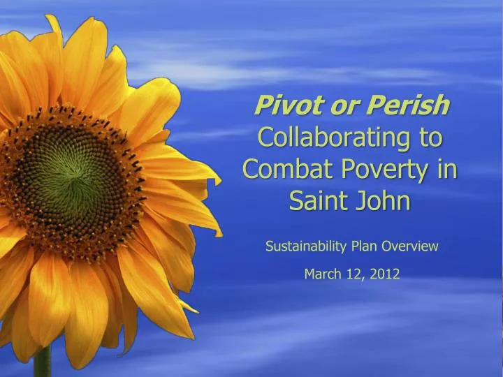 pivot or perish collaborating to combat poverty in saint john
