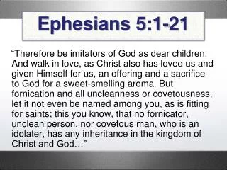 Ephesians 5:1-21