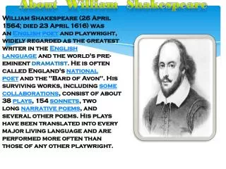 About William Shakespeare