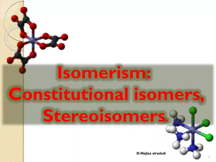 isomerism constitutional isomers stereoisomers