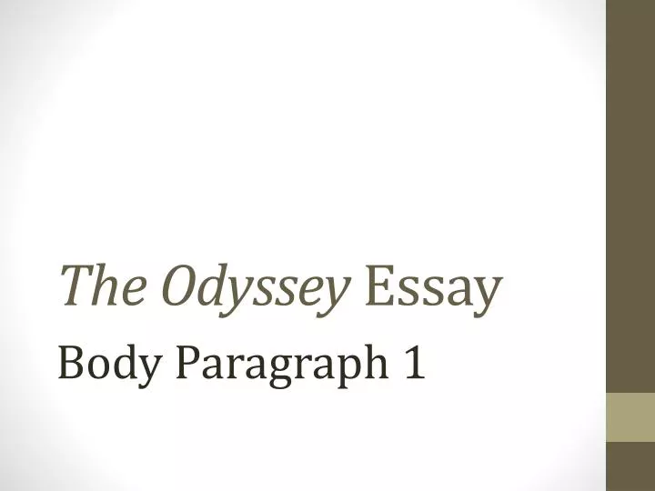 the odyssey essay