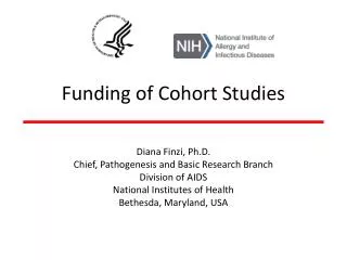 Funding of Cohort Studies
